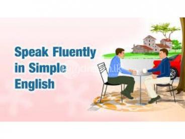 Speak English with Confidence - private classes