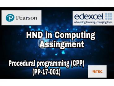 HND in computing (PP-17-001) Pearson Edexcel Assignment
