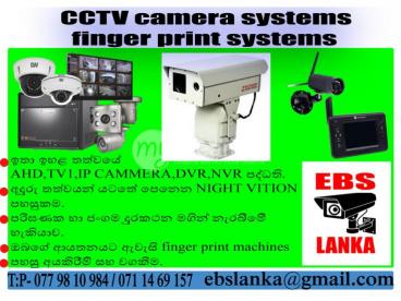 cctv camera and finger print machine