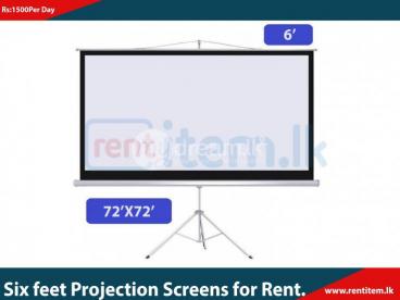 Six feet Projection Screens for Hire