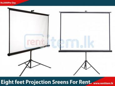 Eight feet Projection Screens for Rent