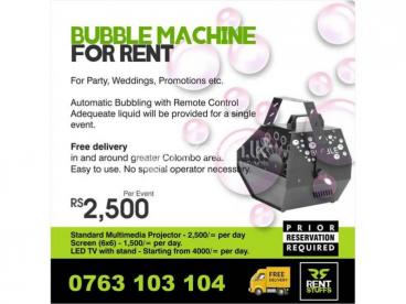 Bubble Machines for Rent in Colombo, Sri Lanka by Rentstuffs