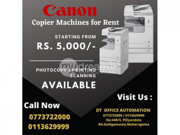 Photo Copy Machines for RENT! (Cannon Heavy Duty Machines)
