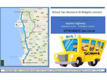 School Van Service to St Bridget’s convent