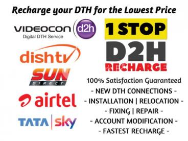 Videocon Dish TV Sun Direct Airtel Tatasky Jio Recharge