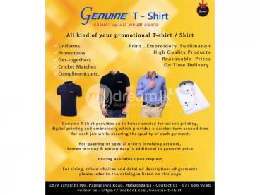 Promotion T-shirt/ Shirt - Genuine T-Shirts