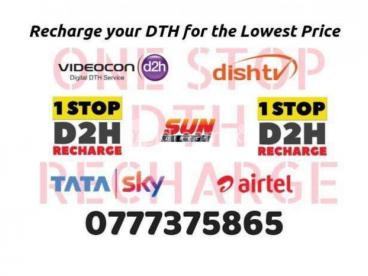 Dish TV Videocon d2h Sundirect Tatasky Airtel DTH Recharge Services